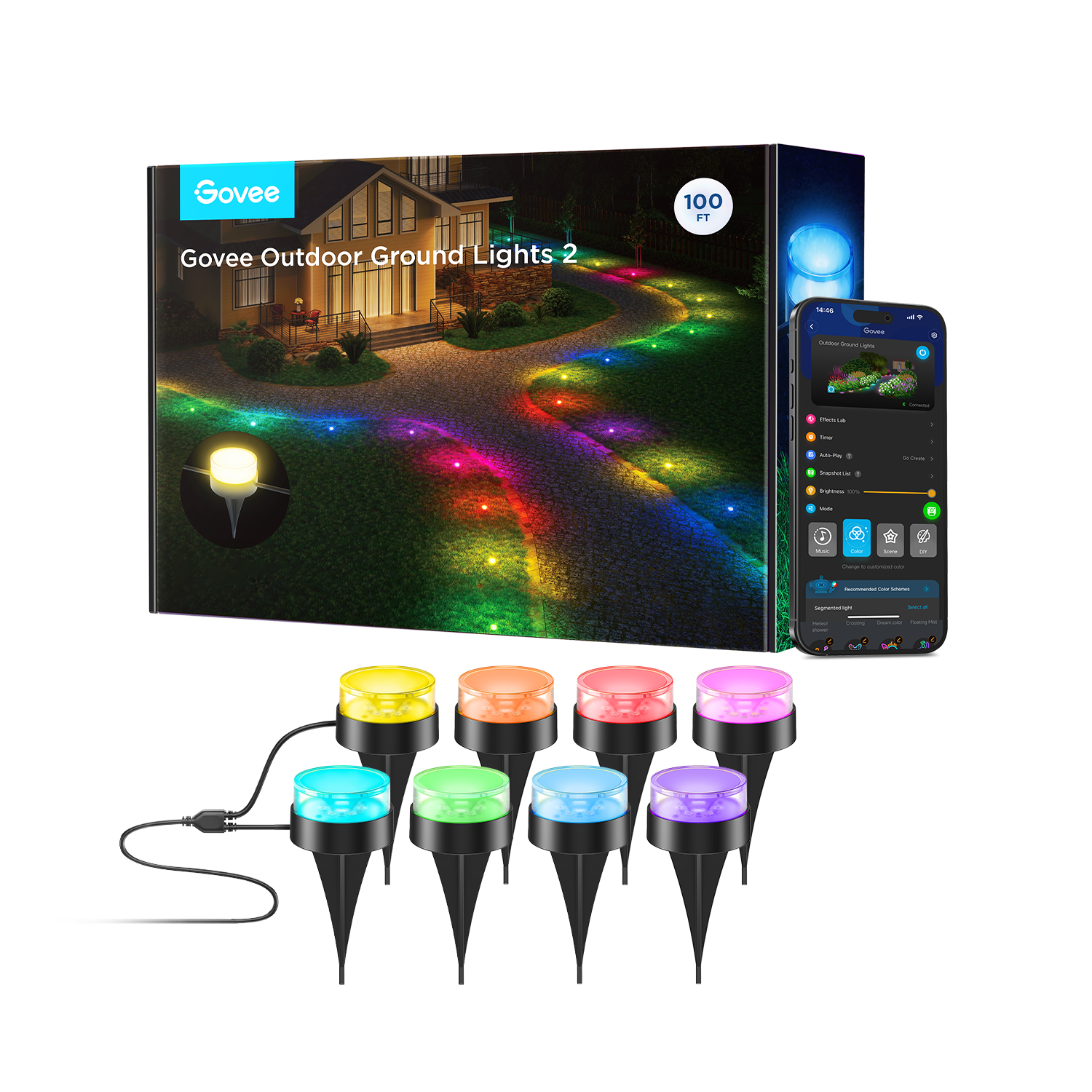 Refurbished Govee Outdoor Ground Lights 2