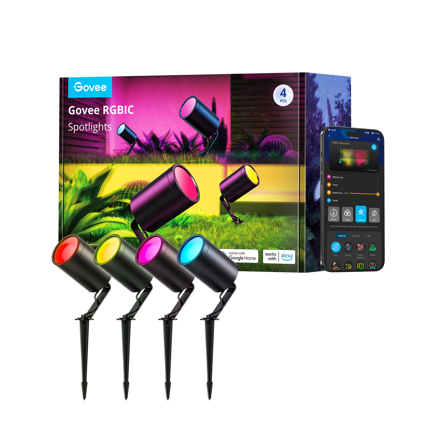 Refurbished Govee Outdoor Spot Lights