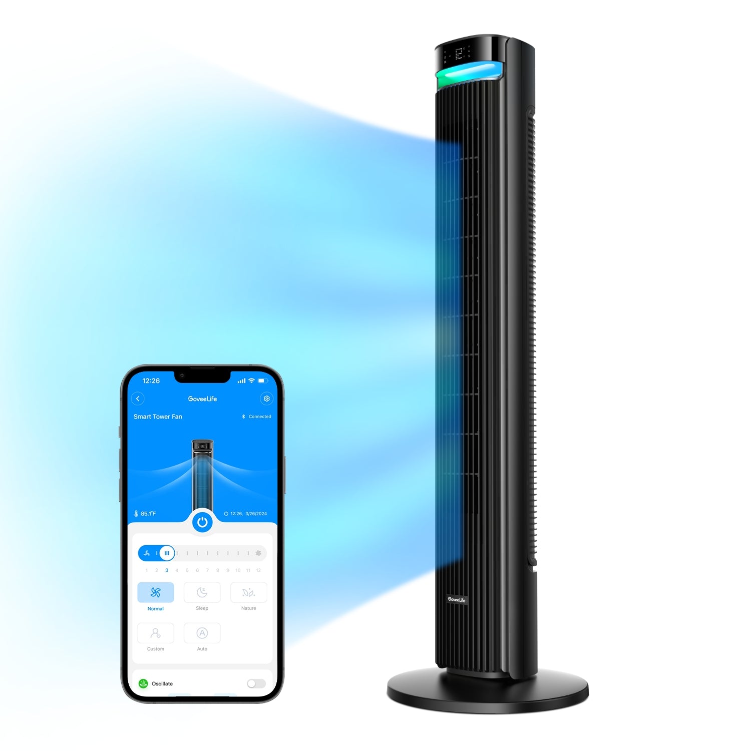Refurbished GoveeLife 42'' Smart Tower Fan 2 Max